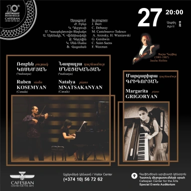 Ruben Kosemyan and Natalya Mnatsakanyan playing Heifetz's transcriptions