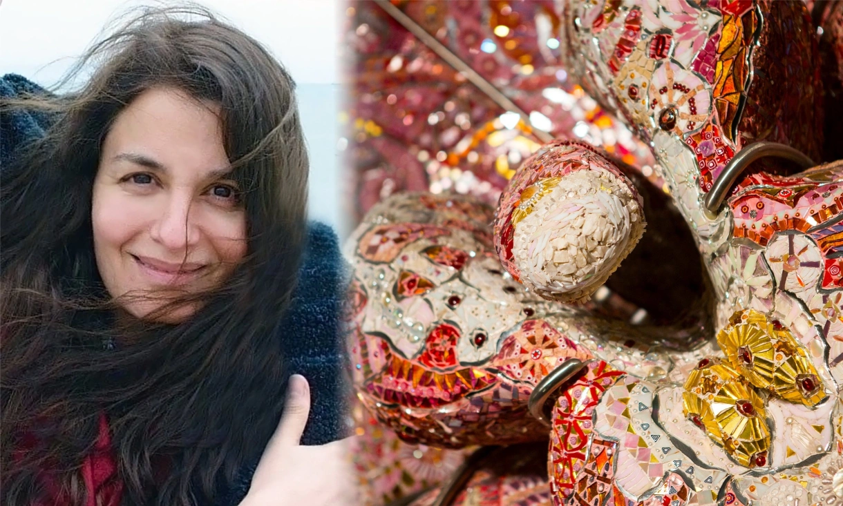 Maylee Christie draws from diverse cultural experiences to create a unique sculptural language with mosaics.