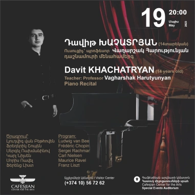 Davit Khachatryan (14 years old), Piano Recital