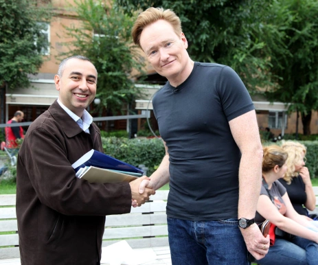 Conan Christopher O'Brien visited the Cafesjian Center for the Arts.