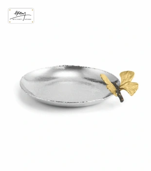 Butterfly Ginkgo round trinket tray