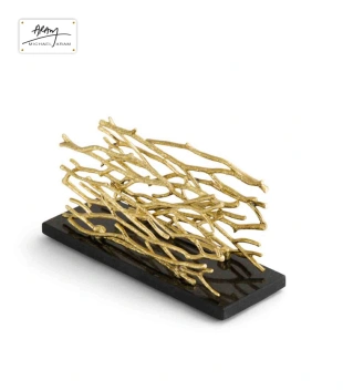 Golden Ginkgo vertical napkin holder