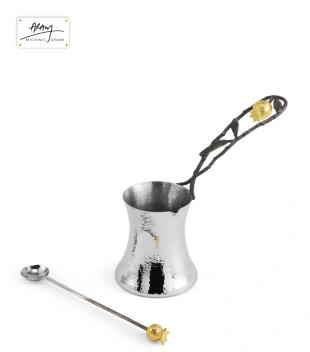 Coffee pot with spoon - medium