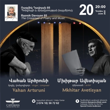 Razmik Davoyan 85: The Crossroad of Poetry and Music: A Literary and Musical Evening